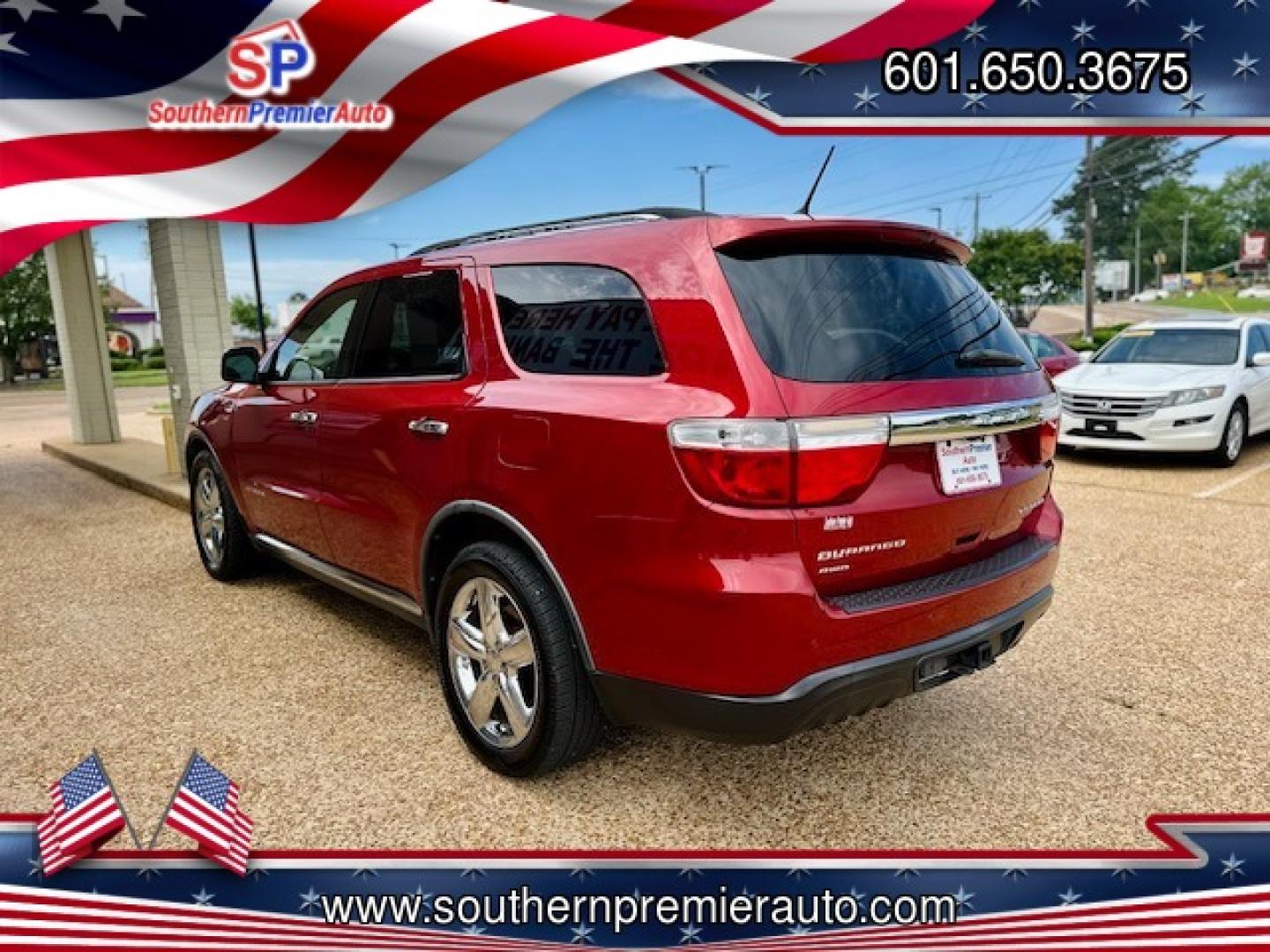 2011 RED DODGE DURANGO BOULEVARD (C (1D4RE5GG2BC) , located at 922 W. Beacon St., Philadelphia, MS, 39350, (601) 650-3675, 32.770447, -89.127151 - Photo#3